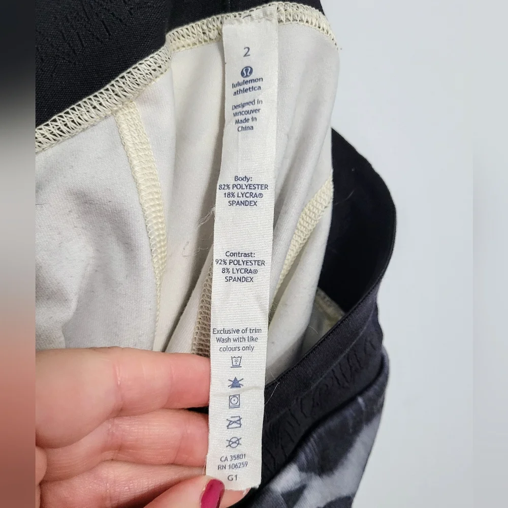 Lululemon Wunder Under Pant SE Dance in Pretty Plume Angel Wing Black Size Gym